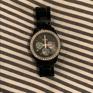 Black Fossil watch